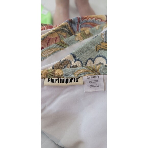 Pier 1 Floral Blue Meadow Curtains 2 Panels - Picture 4 of 4